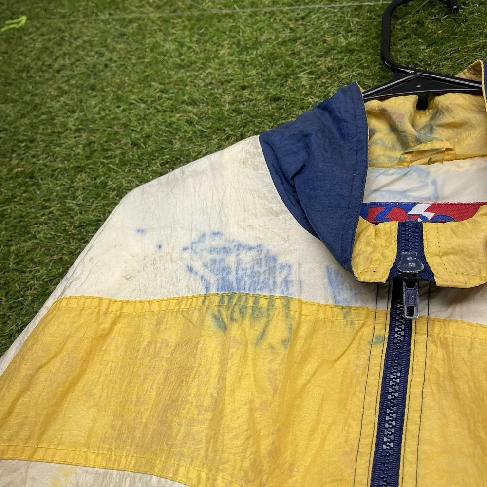 Vintage Indiana Pacers Windbreaker Mens XL Full Zip Pro Player Distressed 90s